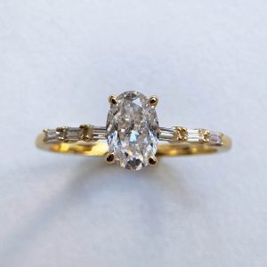 Anillo Maelis Moisanita 0.5ct Con Certificado GRA