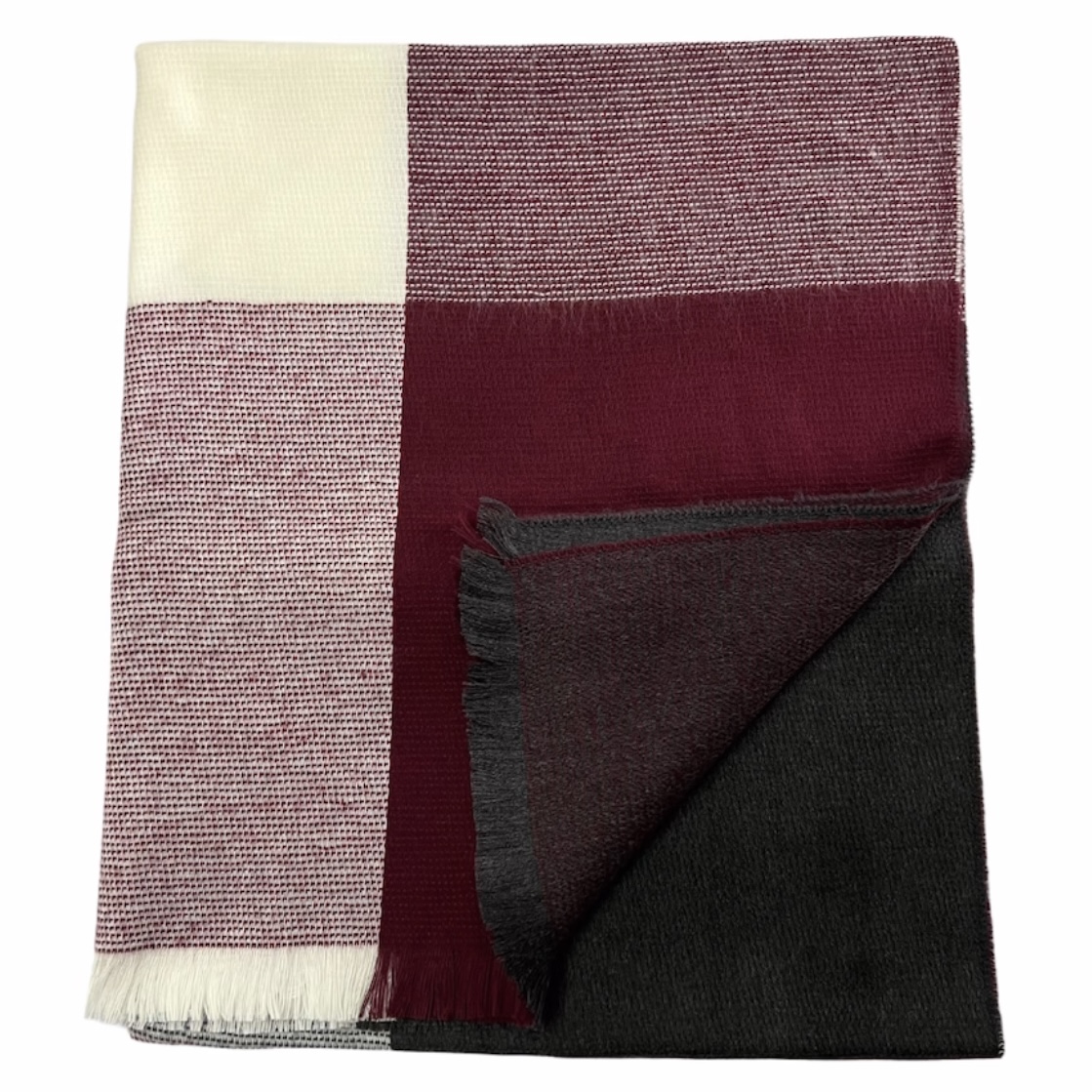 Bufandon XXL Plus FA. 25-Cuadros-Bordo - Imagen 5