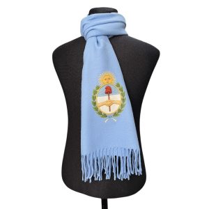 Bufanda Celeste con DTF Escudo