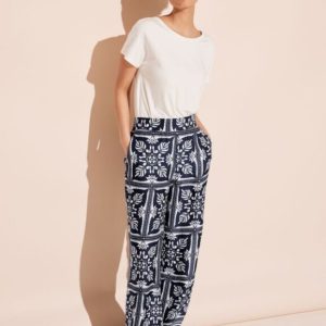 Pantalón raso estampado