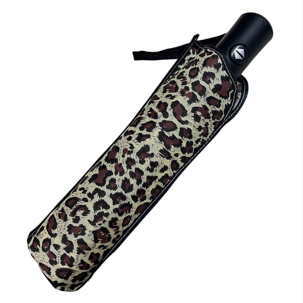 Paraguas de Cartera Da. 241249 Animal – Beige/Bordo - Imagen 2