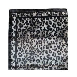 Pañuelo Simil Seda Da. 24213/7 Animal – Negro