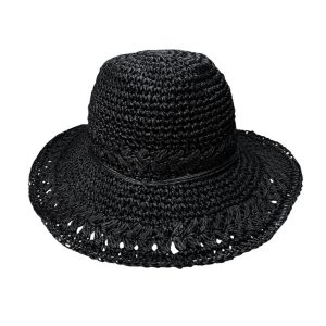 Sombrero Simil Rafia Ca. Y2156-12 – Negro