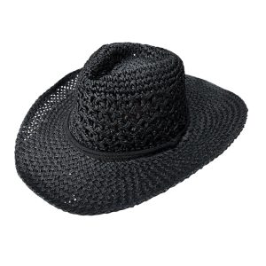 Sombrero Simil Rafia Ca. Y1873-12 Negro