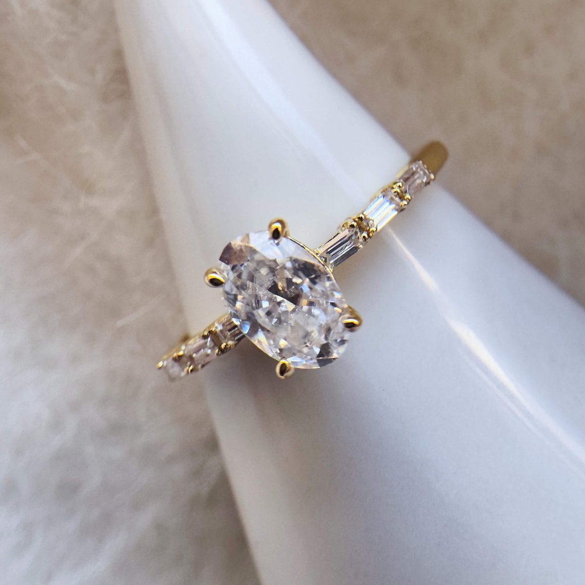 Anillo Maelis Moisanita 0.5ct Con Certificado GRA - Imagen 6