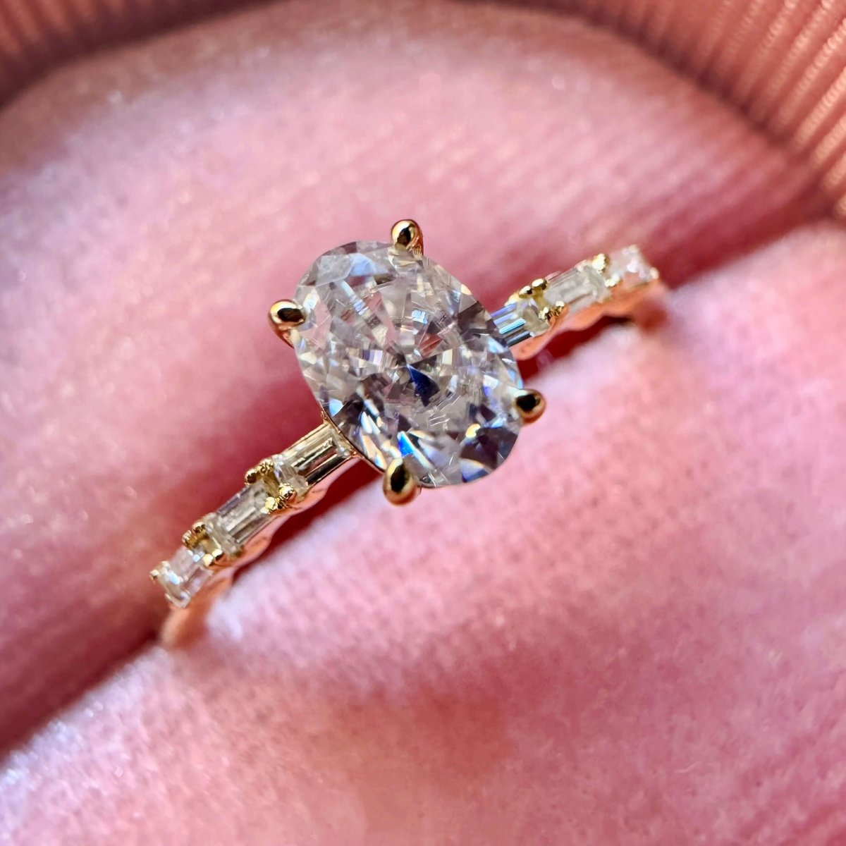 Anillo Maelis Moisanita 0.5ct Con Certificado GRA - Imagen 4