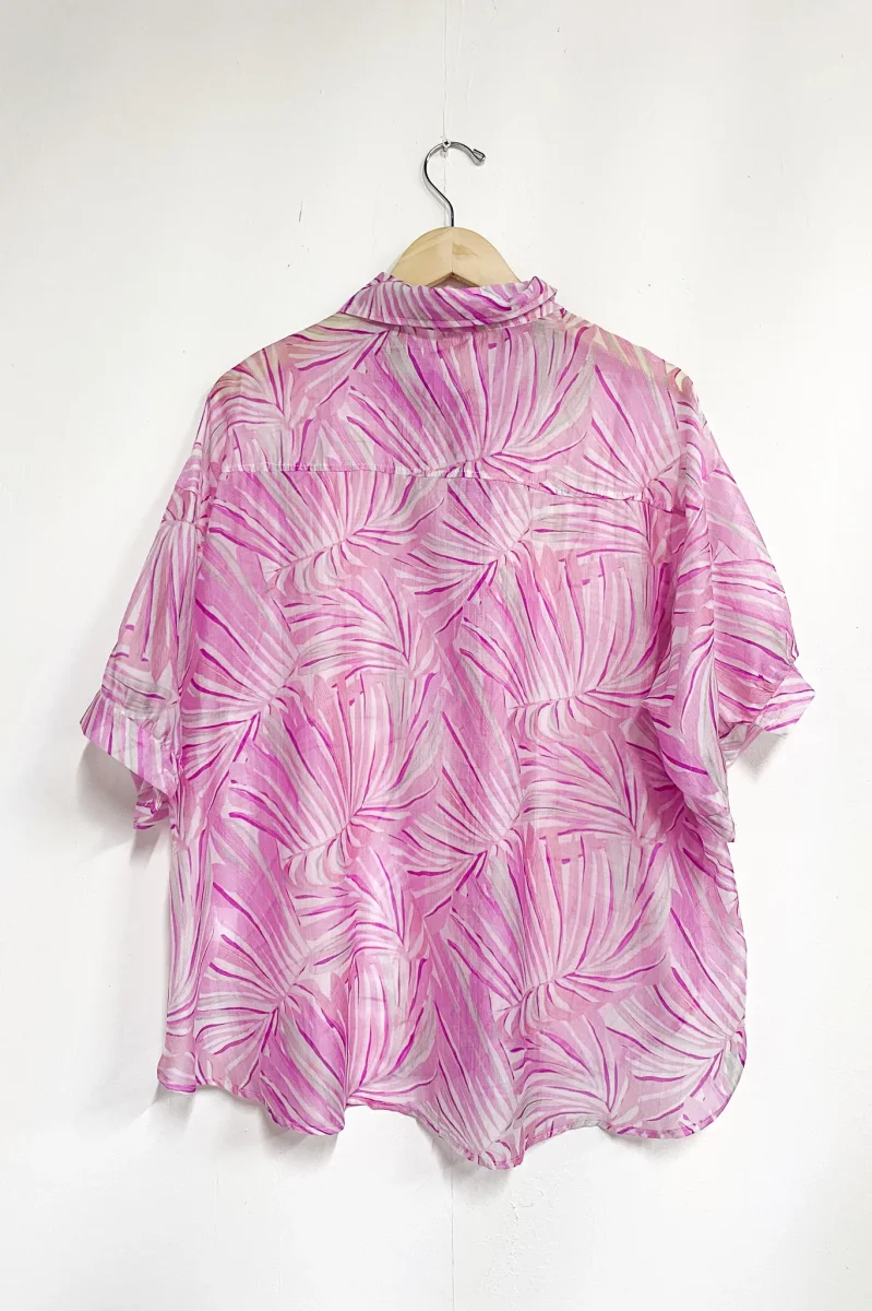 Camisa Curvy Olgada Gasa Estampado Floral Ligera Fresca - Imagen 4