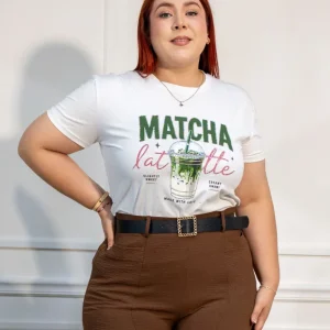 Playera Matcha Latte Curvy Blanco