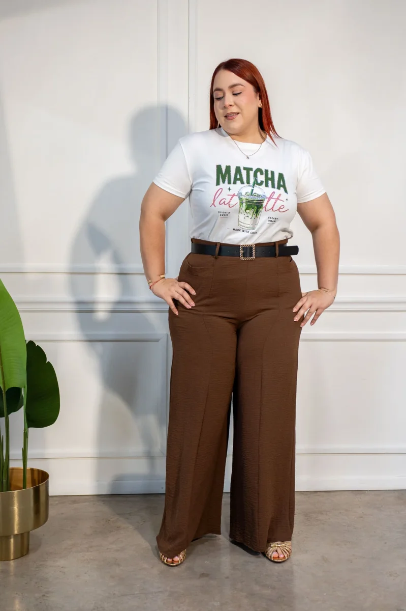 Playera Matcha Latte Curvy Blanco - Imagen 5
