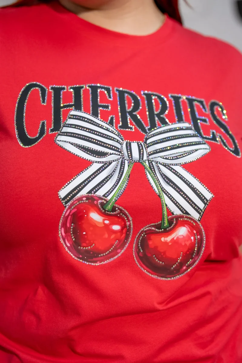 Playera Cherries Curvy Roja - Imagen 4