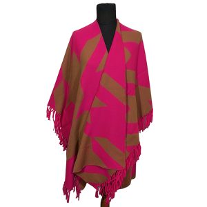 Kimono de invierno FA. Pied de Poule. Fucsia