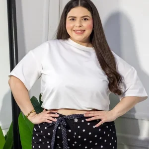 Playera Curvy Oversize Algodón Stretch Comodidad Urbana