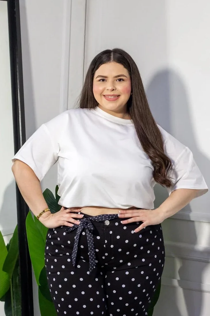 Playera Curvy Oversize Algodón Stretch Comodidad Urbana