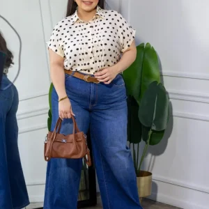 Jeans Curvy Baggy Liso Oscuro