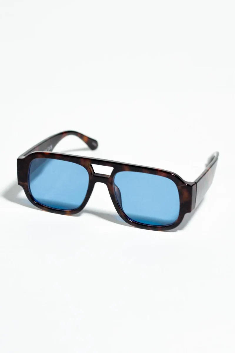 Lentes de Sol con Armazón Grueso Azul-print para Mujer - Imagen 3