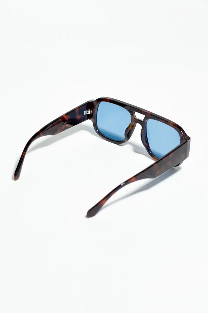 Lentes de Sol con Armazón Grueso Azul-print para Mujer - Imagen 4