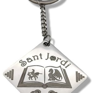 Llavero rombo de acero Sant Jordi.