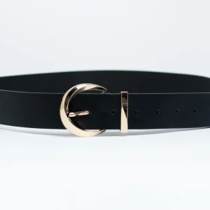 Cinto Golden Buckle Black