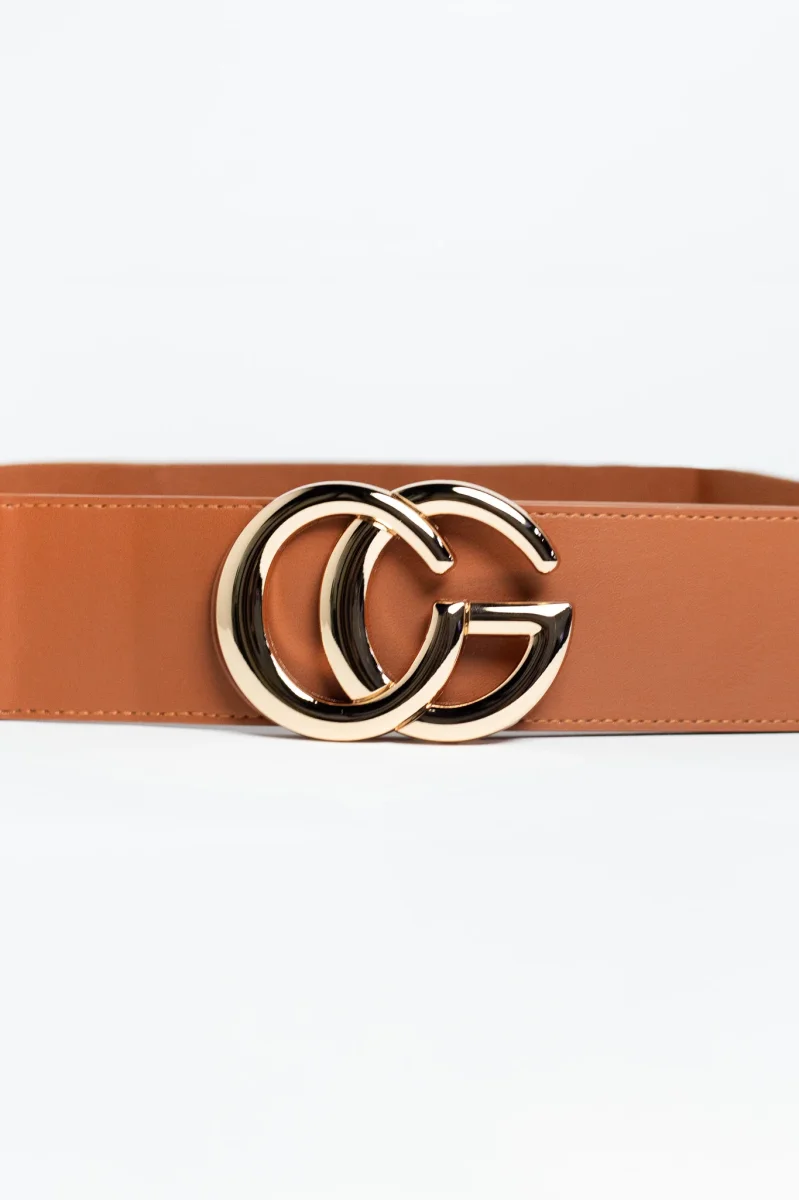 Cinto GG elastico cafe
