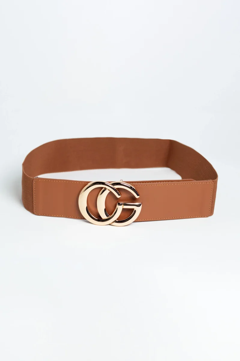 Cinto GG elastico cafe - Imagen 4