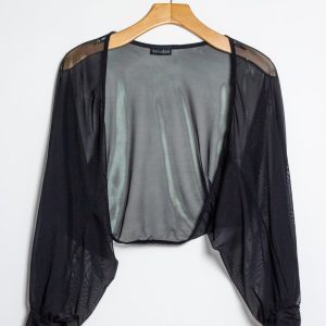 Bolero Curvy Mesh Manga Larga