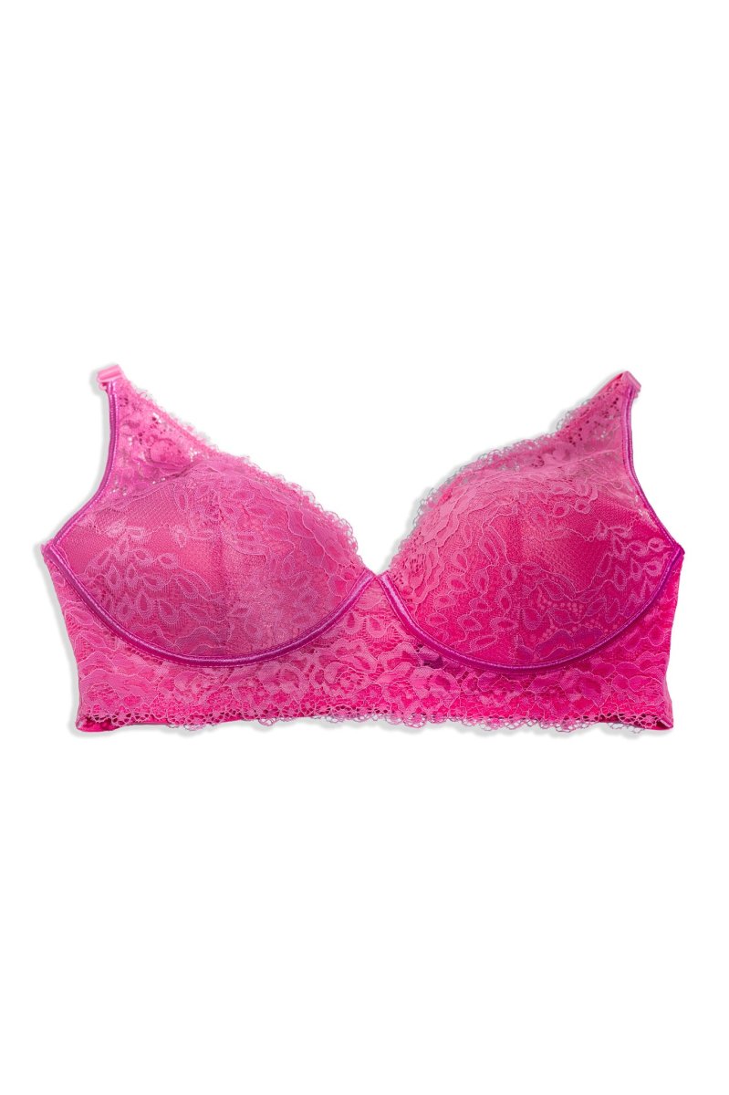 Brassier Curvy de Encaje Rosa - Imagen 2