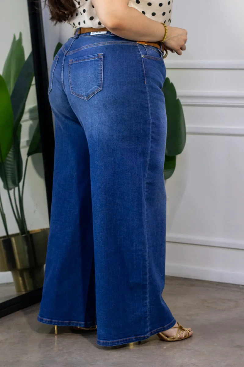 Jeans Curvy Baggy Liso Oscuro - Imagen 5