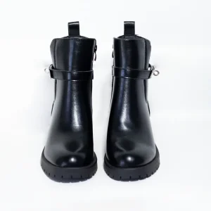 Botín Cuero Herraje Negro Plus-Friendly Edge Premium