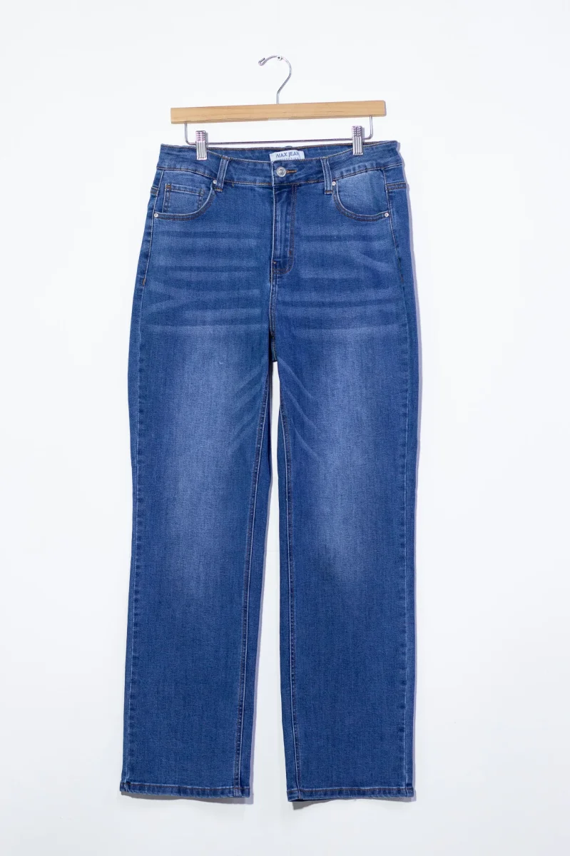 Jeans Curvy Recto Claro Stretch que Realza Curvas y Estiliza