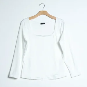 Blusa Curvy Básica Manga Larga Lisa Esencial Versátil Atemporal