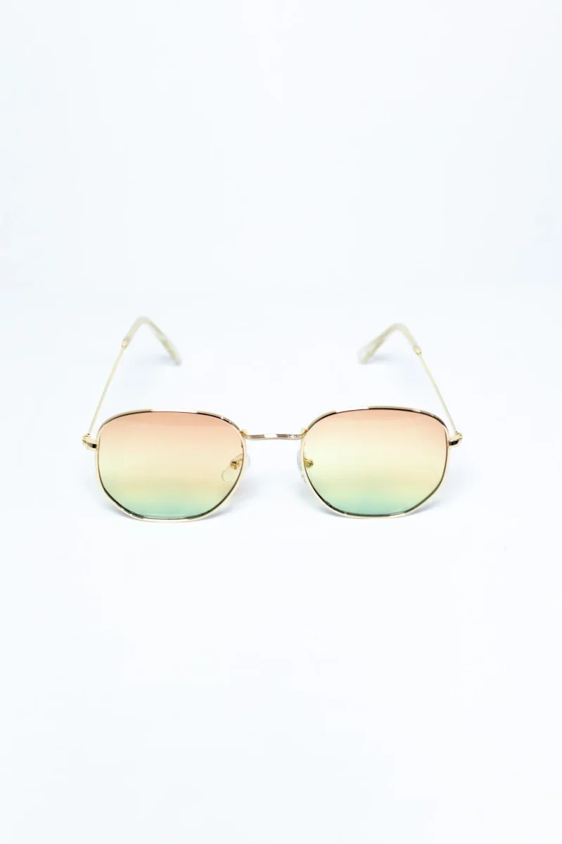 Lentes de Sol Curvy Degradado Naranja Statement Fashion Verano