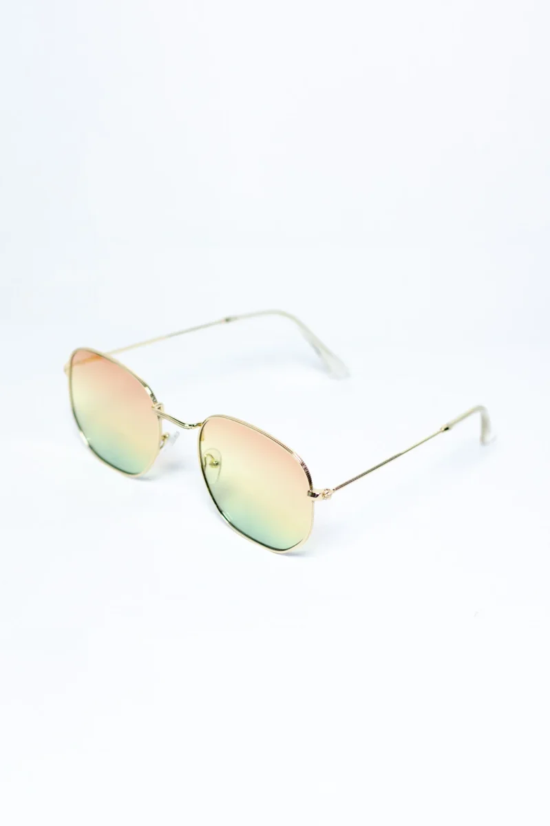 Lentes de Sol Curvy Degradado Naranja Statement Fashion Verano - Imagen 3