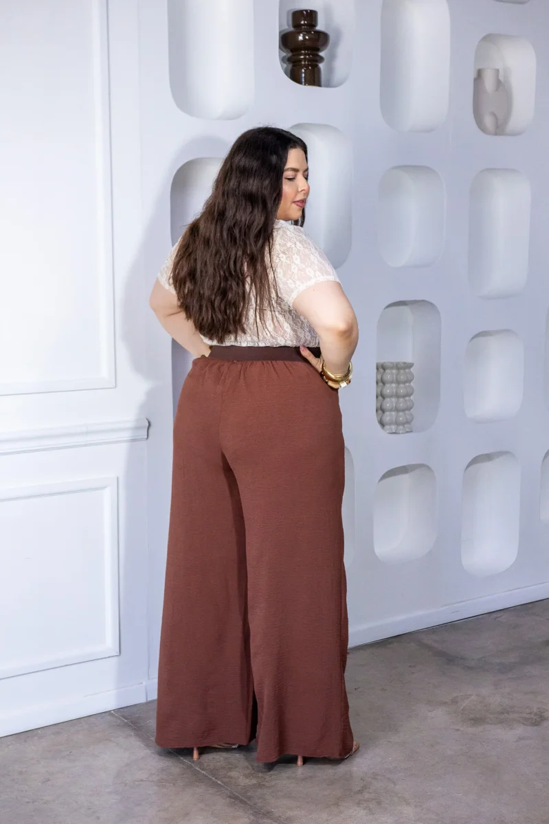 Blusa Curvy Encaje Floral Manga Corta Beige Crema - Imagen 8