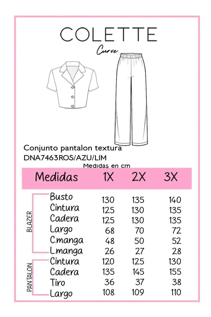 Conjunto Curvy 2 Piezas Tela Ligera Camisa y Pantalón Fluido - Imagen 3