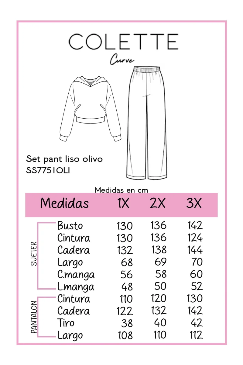 Set Curvy Pants Liso Cintura Elastica Beige - Imagen 3