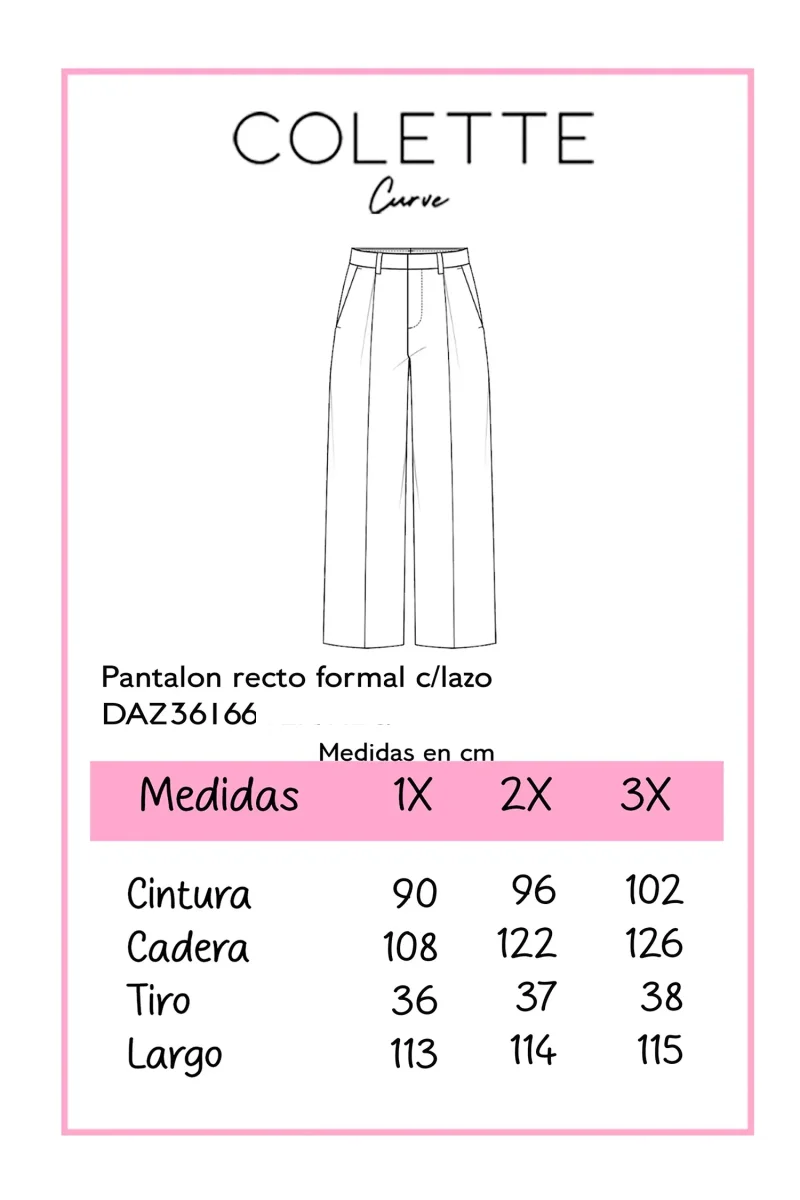 Pantalón Palazzo Blanco Curvy con Cinturón de Lazo | Tiro Alto - Imagen 3