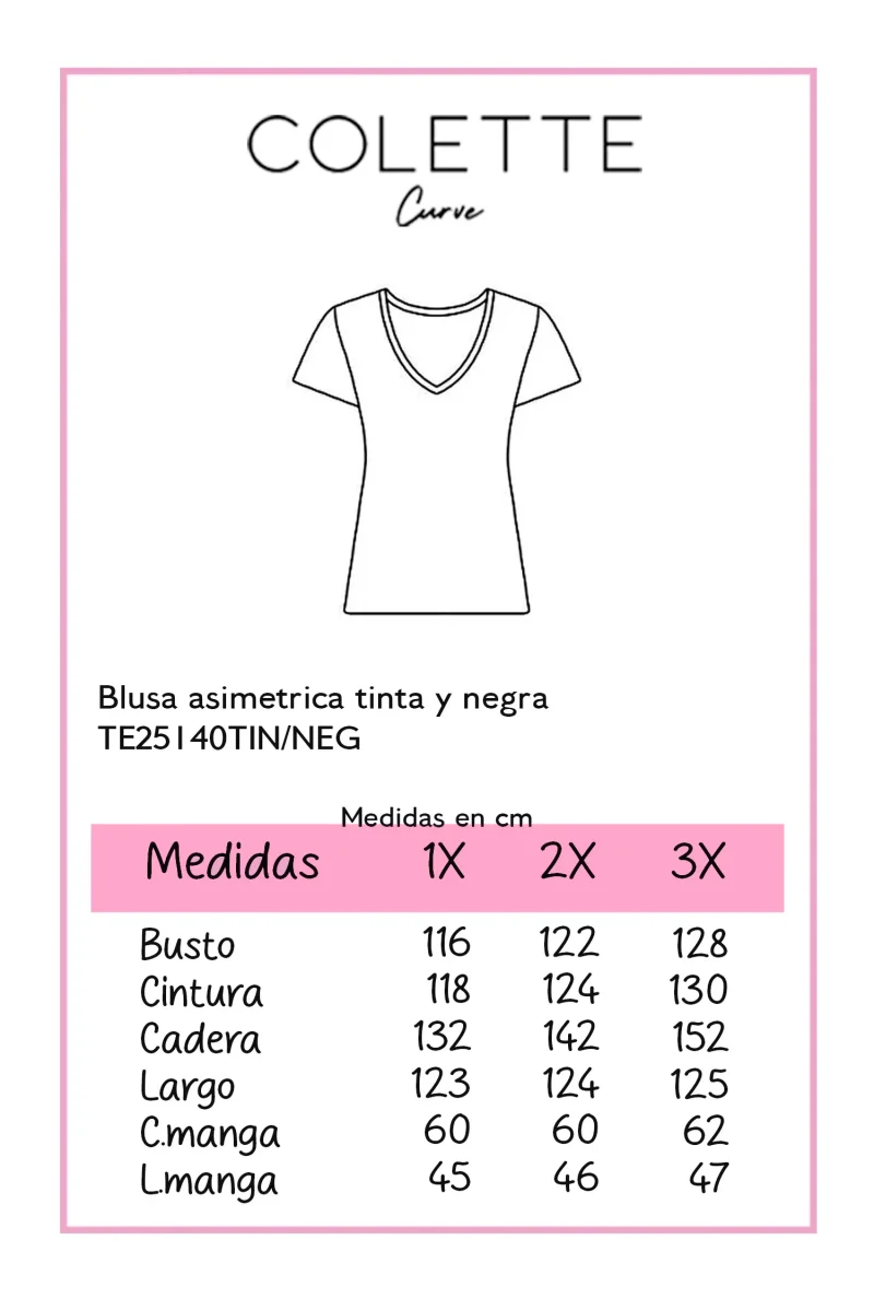 Blusa Curvy Asimétrica Lisa Femenina Statement Versátil - Imagen 3
