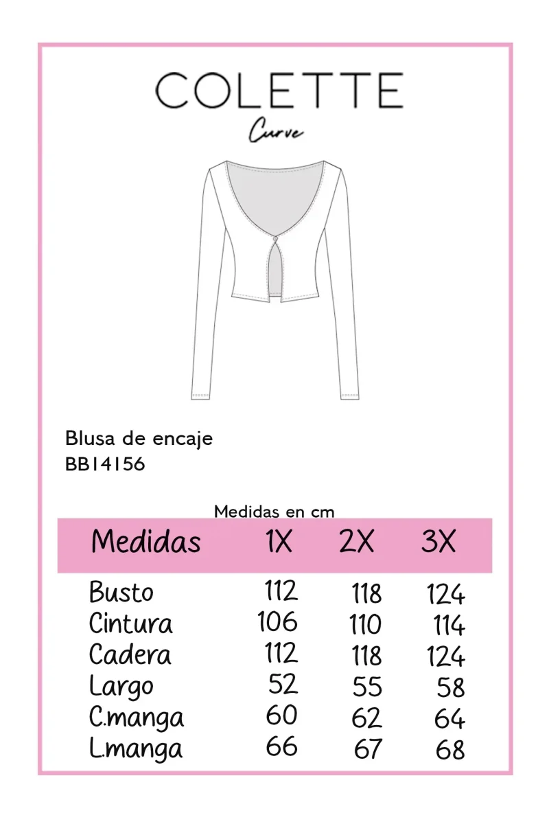 Blusa Curvy Encaje Negra Femenina Delicada Romántica Elegante - Imagen 3