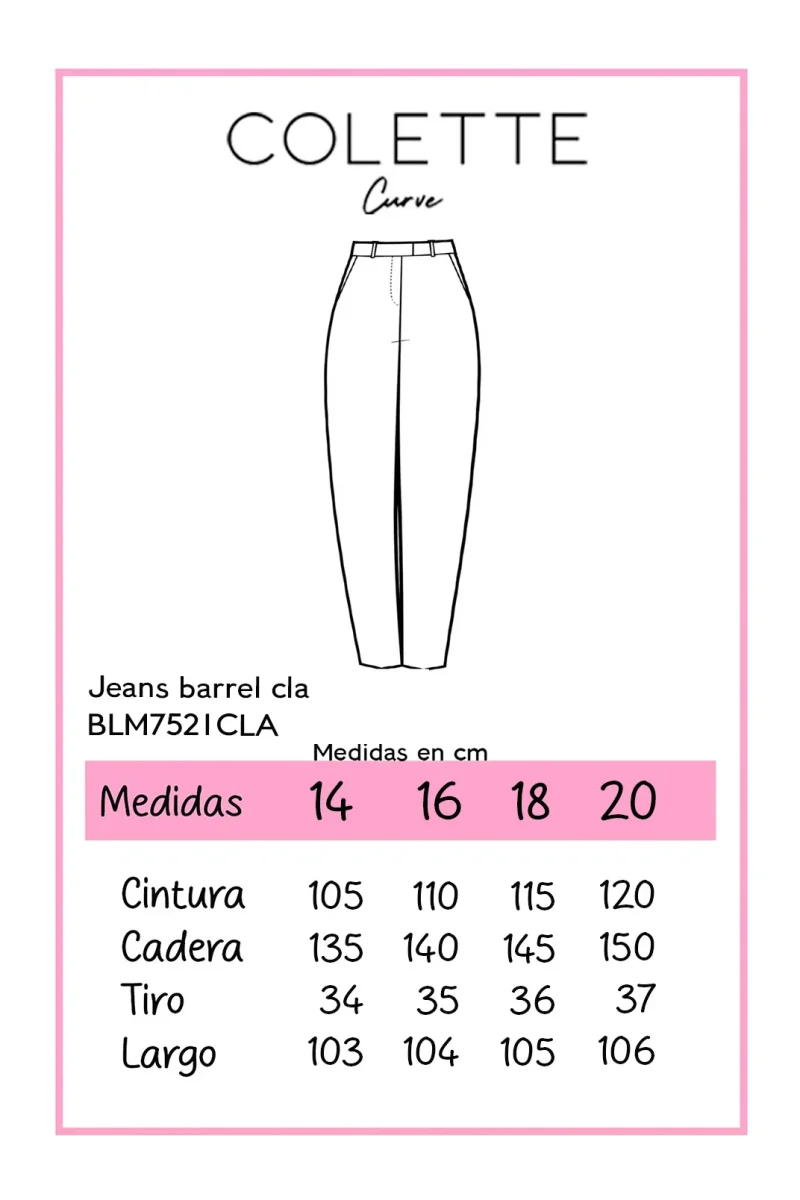 Jeans Curvy Barrel Cargo Bolsillos Azul Claro - Imagen 3