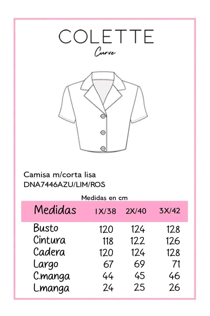 Camisa Curvy Manga Corta Bolsillo Verde Limón - Imagen 3