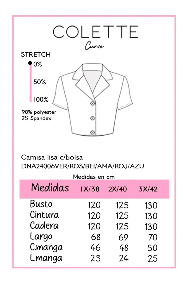 Camisa Curvy Lisa Bolsa Amarilla Pastel - Imagen 3