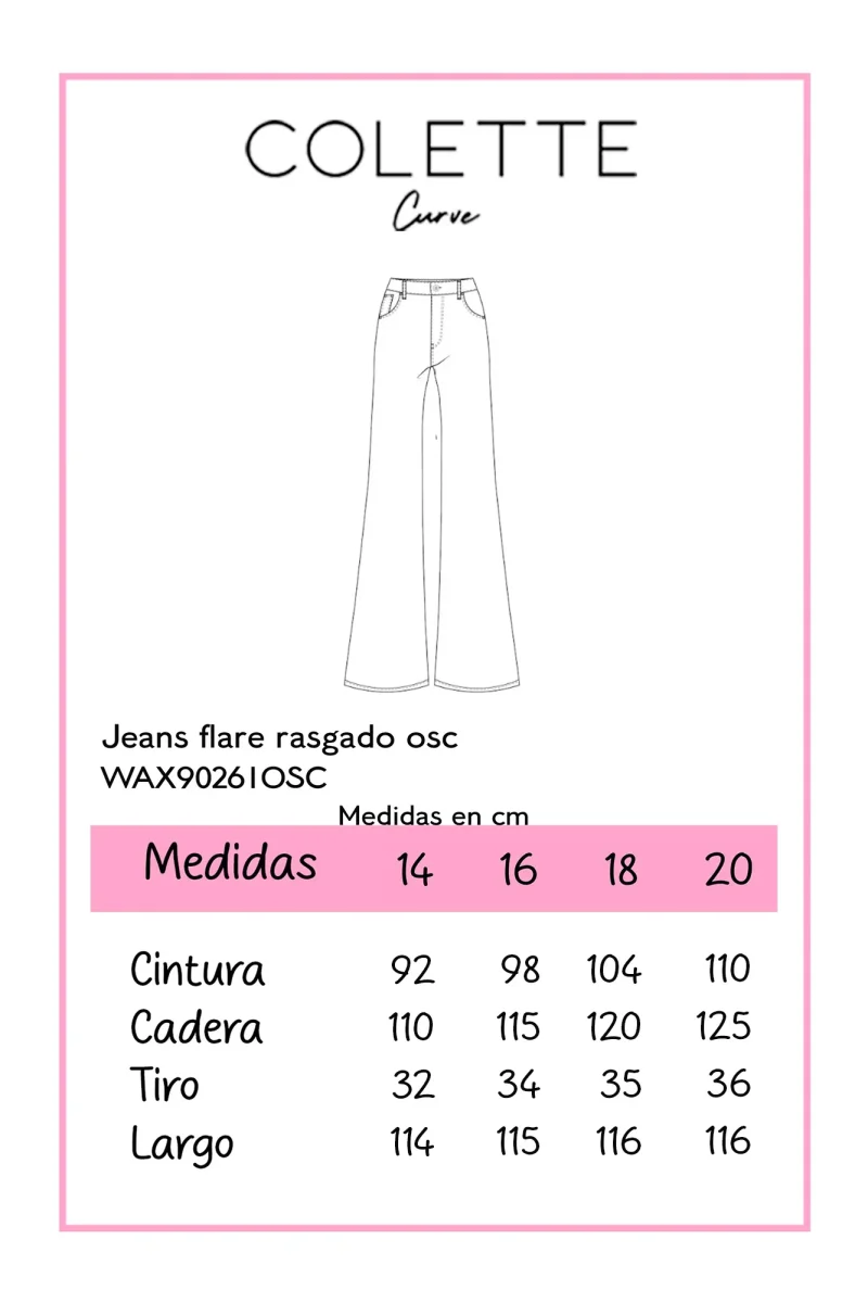 Jeans Curvy Flare Rasgado Tiro Alto Stretch Casual Chic - Imagen 3