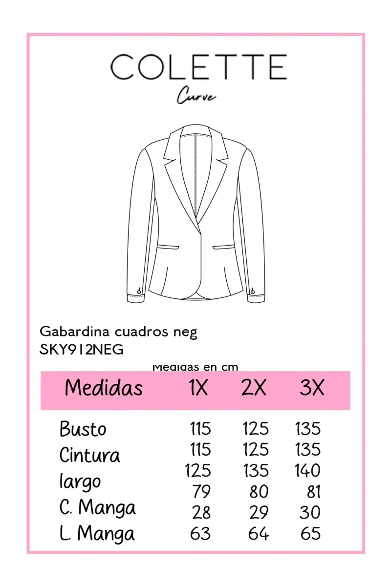 Gabardina cuadros neg - Imagen 3