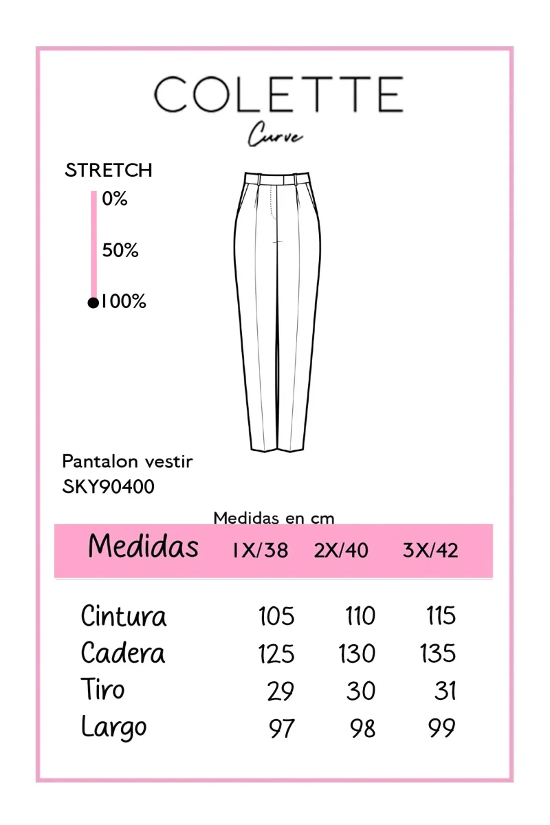 Pantalón Curvy Vestir Caki con Cinto Realza Glúteos - Imagen 3