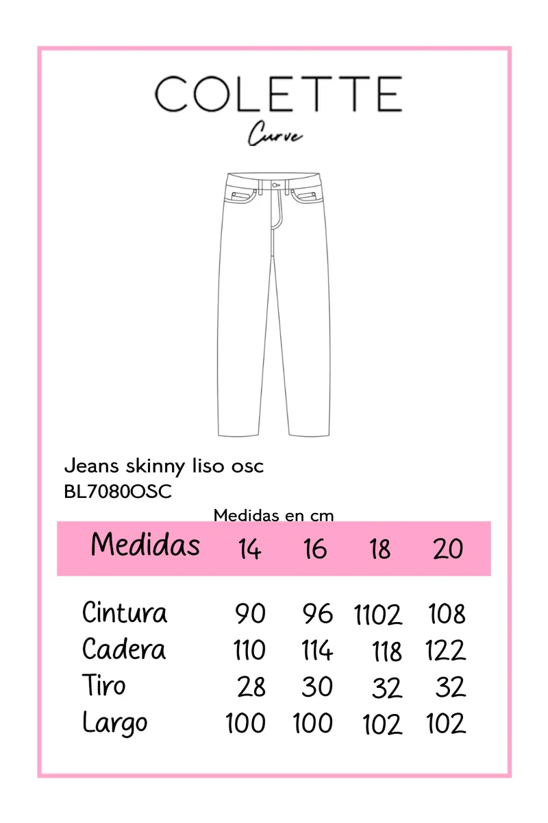Jeans Curvy Skinny Deslavado Oscuro Estiliza Sofisticado - Imagen 3