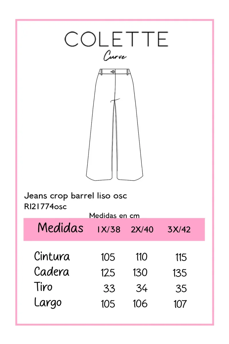 Jeans Curvy Barrel Tiro Alto Denim Pierna Curva Estilizadora - Imagen 3