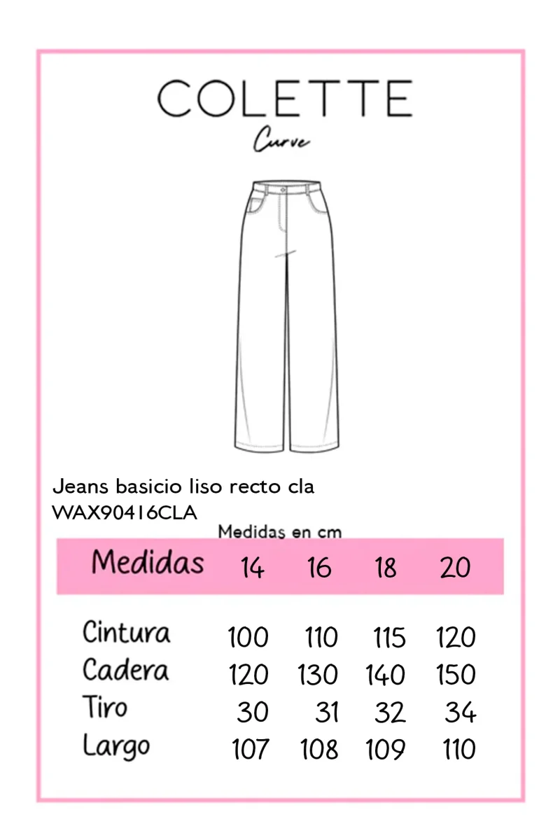 Jeans Curvy Recto Claro Stretch que Realza Curvas y Estiliza - Imagen 3