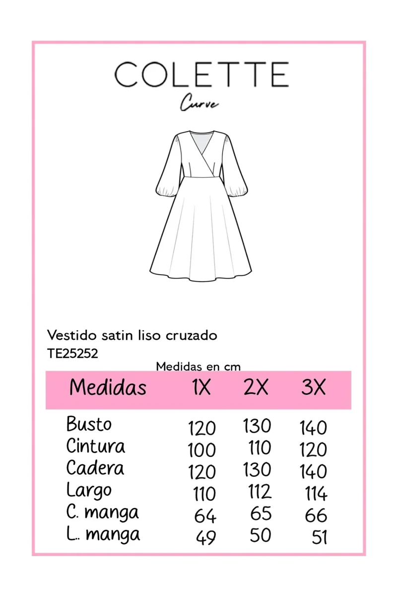 Vestido satin liso cruzado verde - Imagen 3