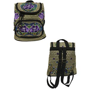 Mochila CH. AGU-6700-Rosas Violeta Doble