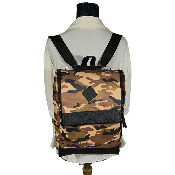 Mochila bolso matero AM. Camu-Marrón. - Imagen 6